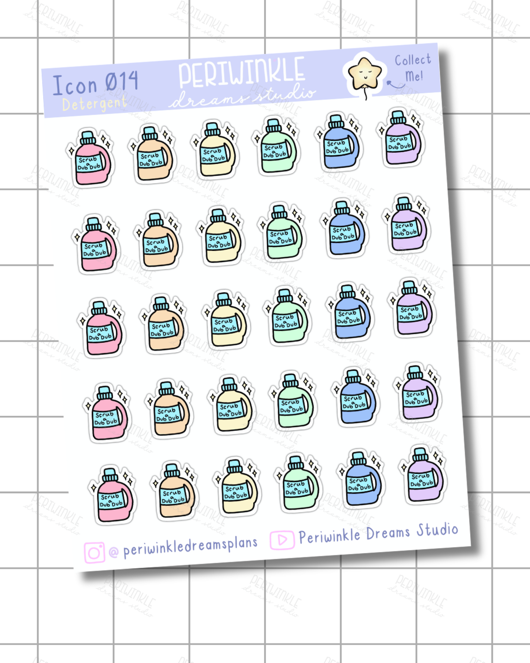 Detergent Icon Planner Stickers