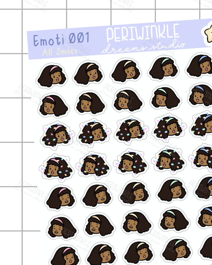 All Smiles Kiki Emoti Stickers