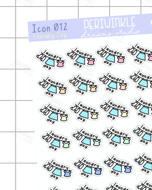 Laundry Day Icon Planner Stickers