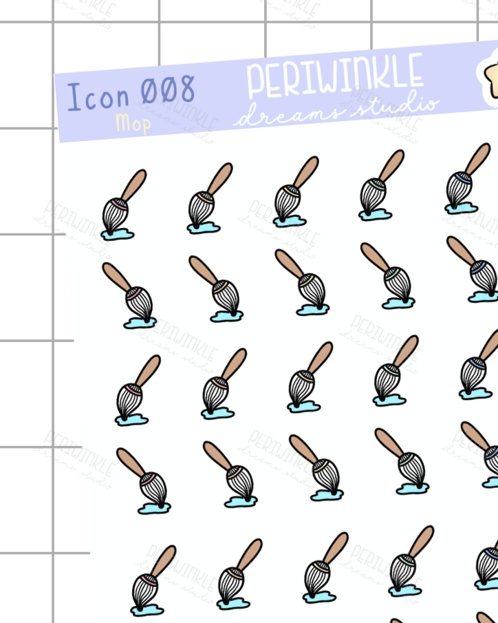 Mop Icon Planner Stickers