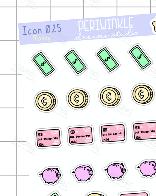 Money Icon Planner Stickers