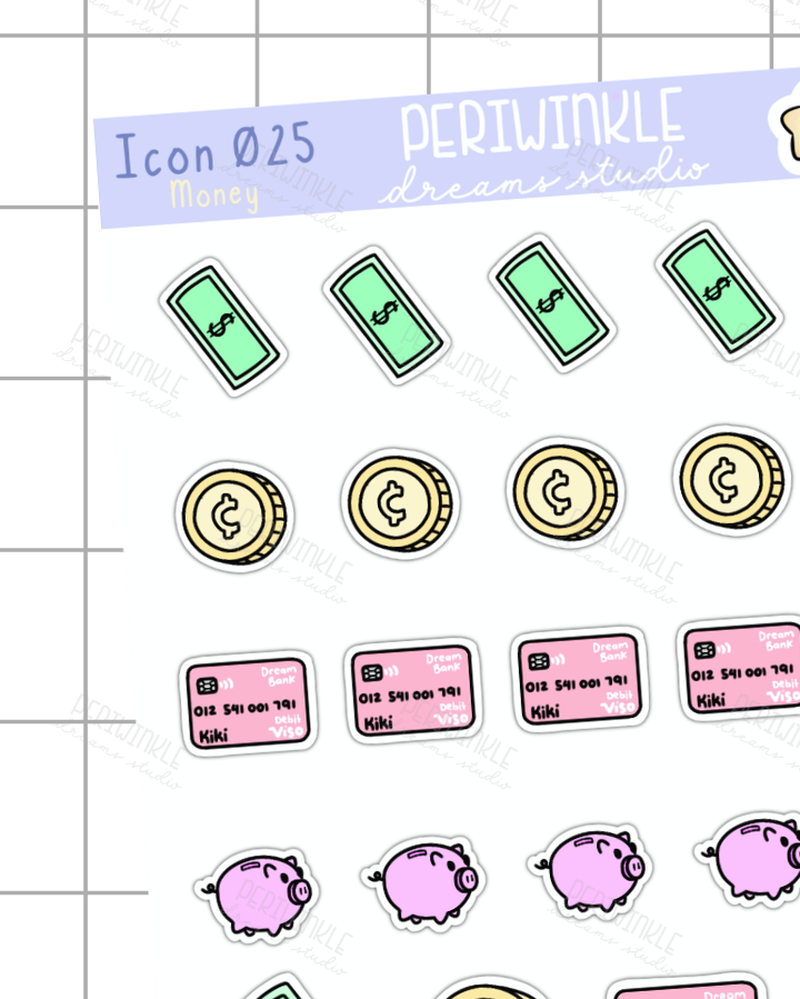 Money Icon Planner Stickers