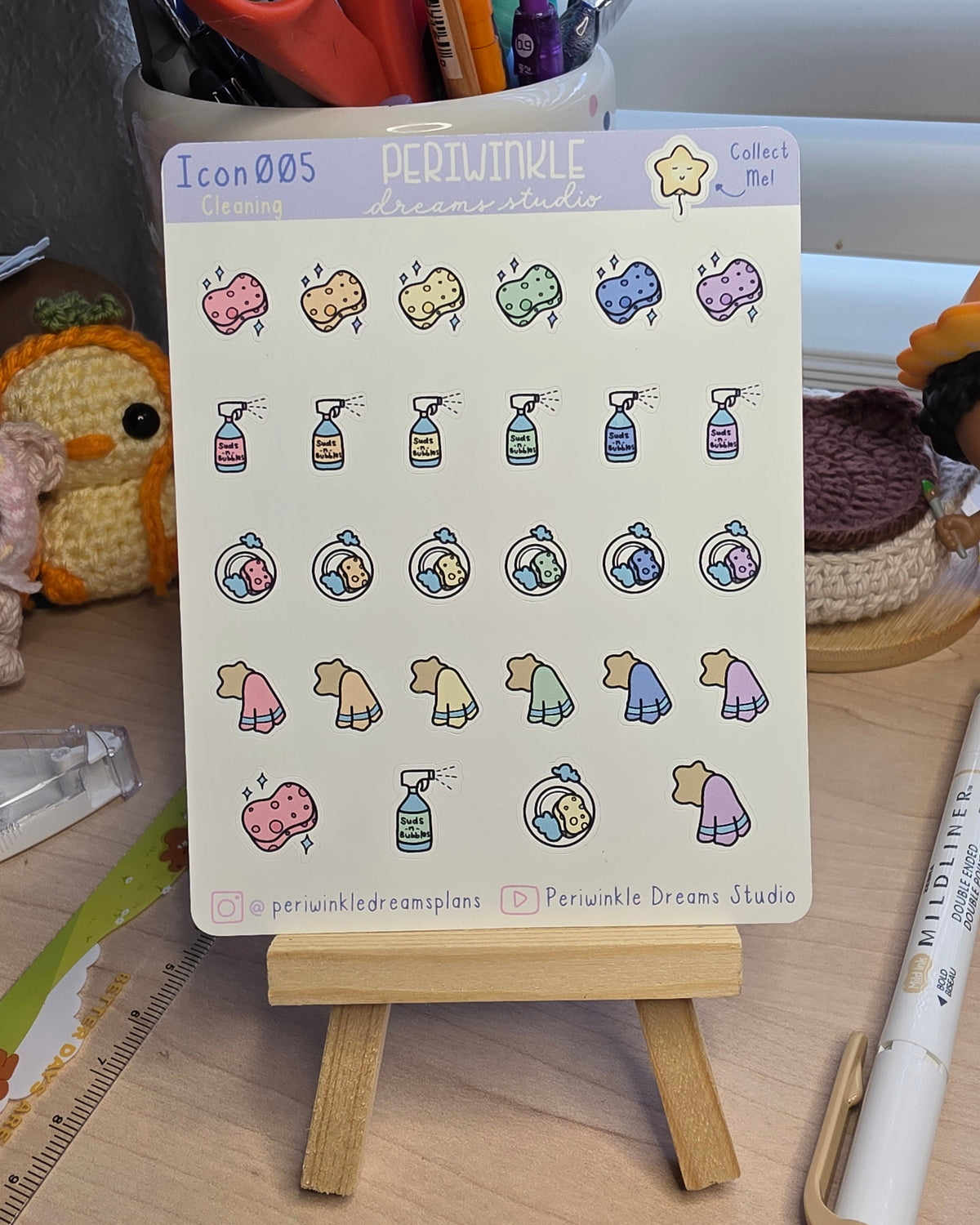 Cleaning Icon Planner Stickers