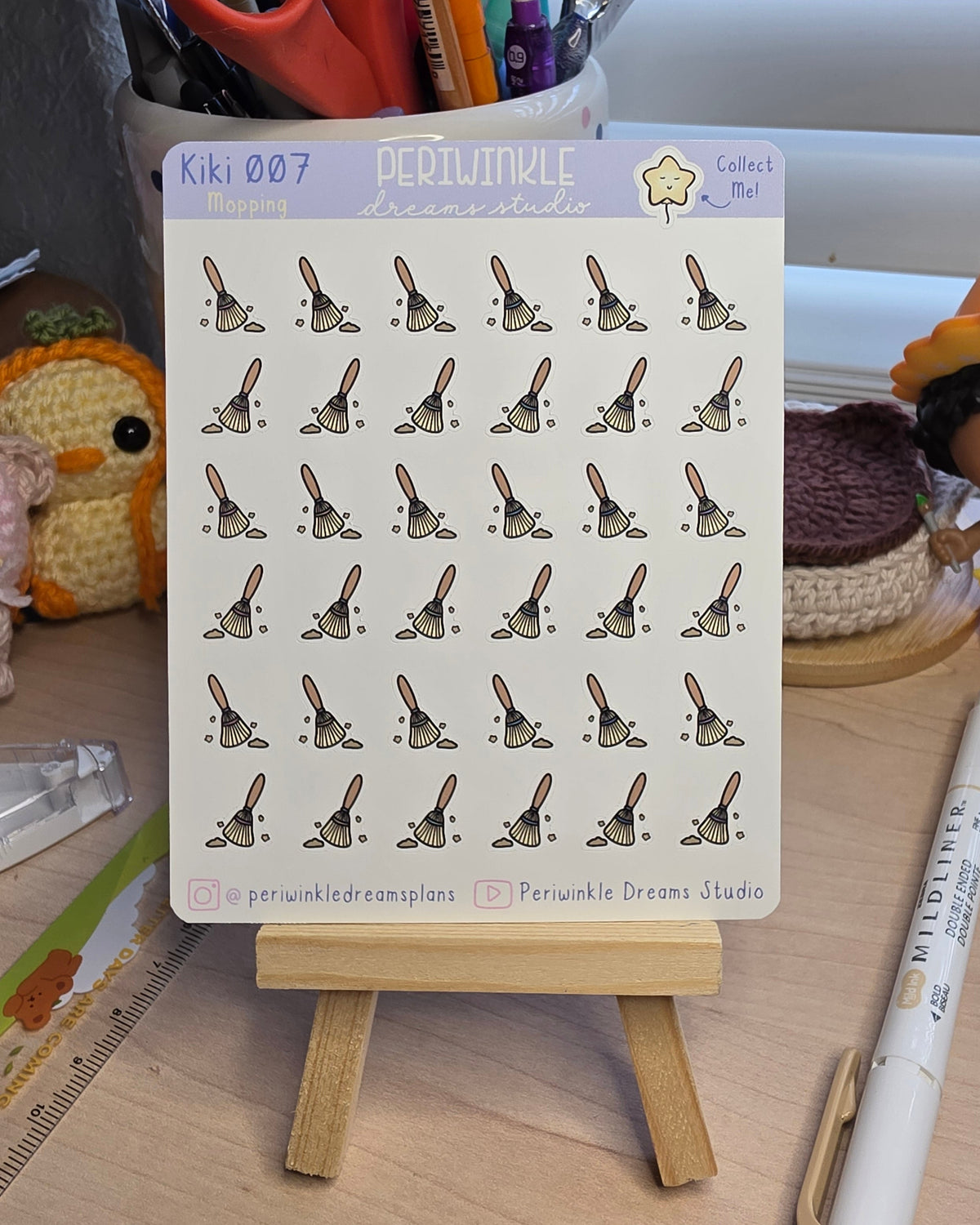 Broom Icon Planner Stickers