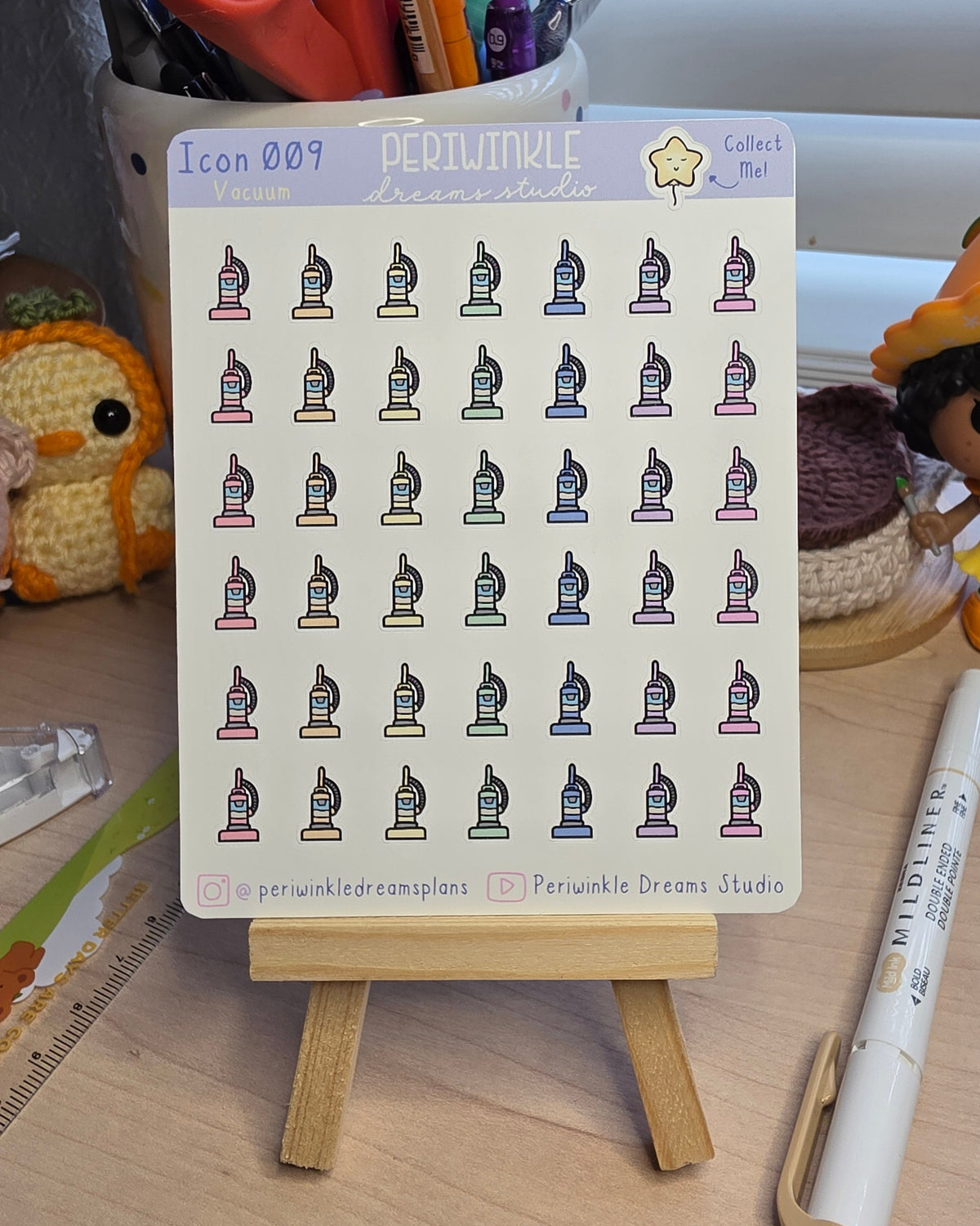 Vacuum Icon Planner Stickers