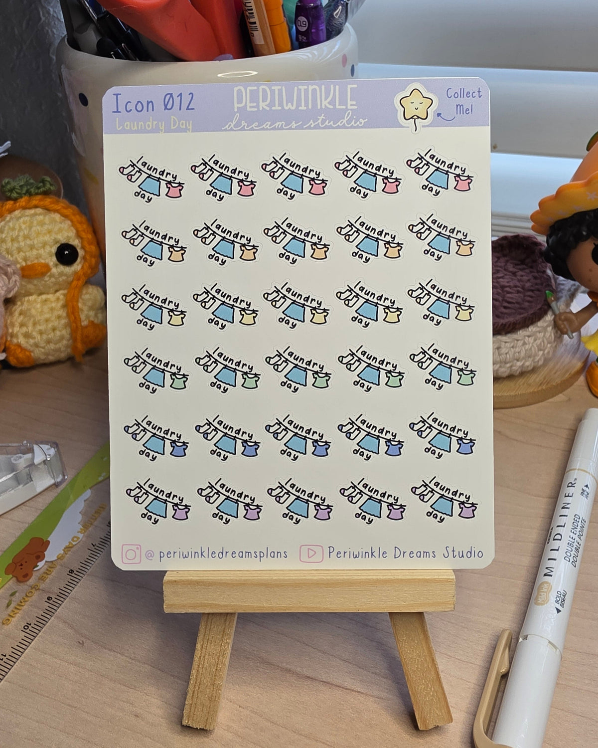 Laundry Day Icon Planner Stickers