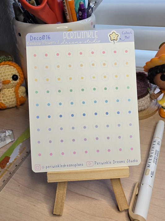 Rainbow Flower 2 Deco Stickers