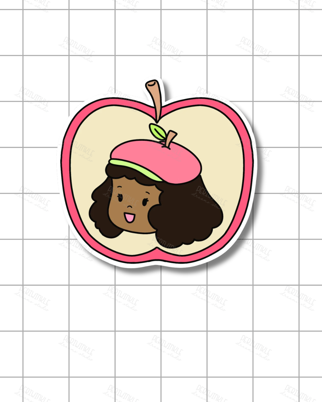 Apple Head Die Cut Sticker