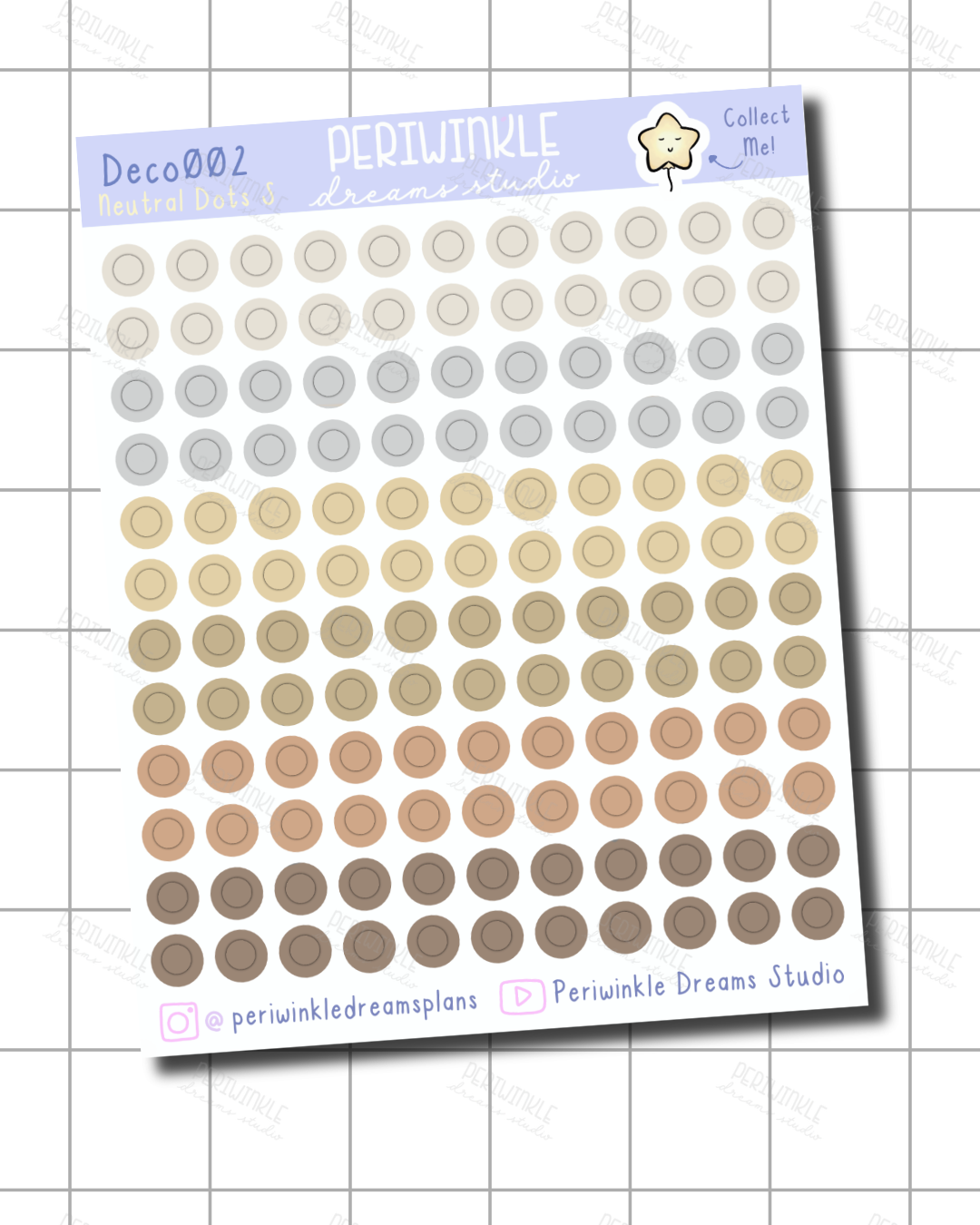 Small Neutral Dot Deco Stickers