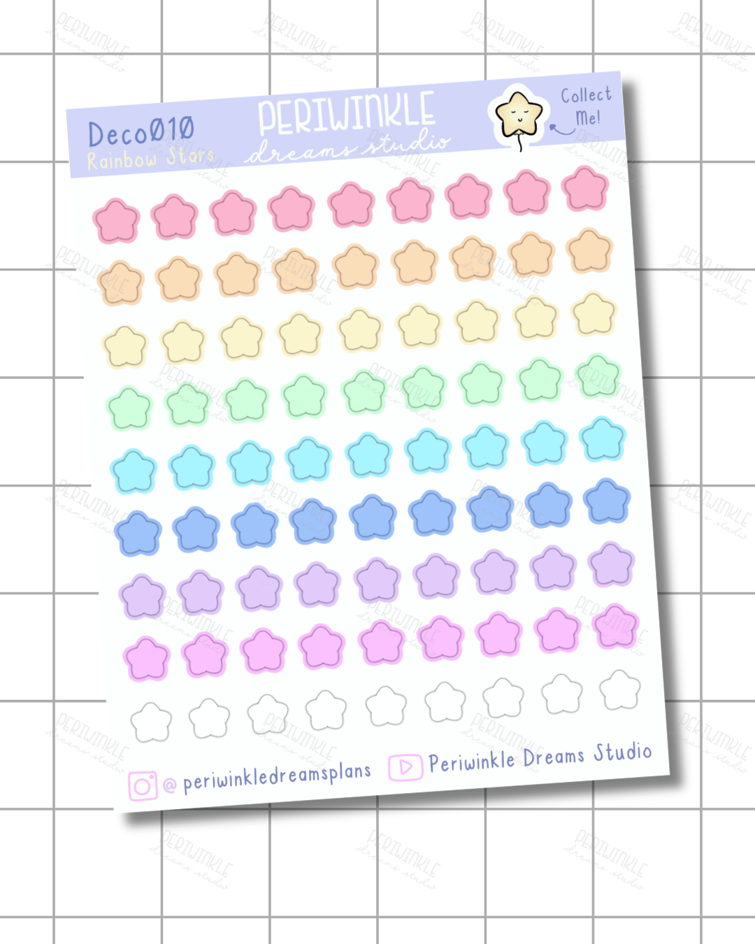 Rainbow Star Deco Stickers