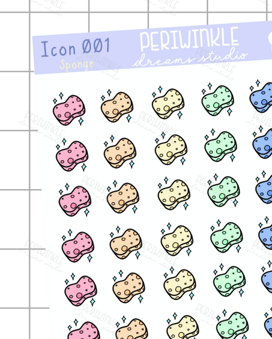 Sponge Icon Planner Stickers
