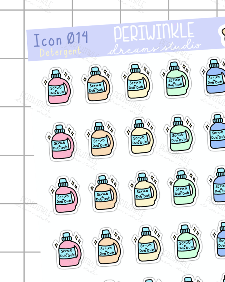 Detergent Icon Planner Stickers
