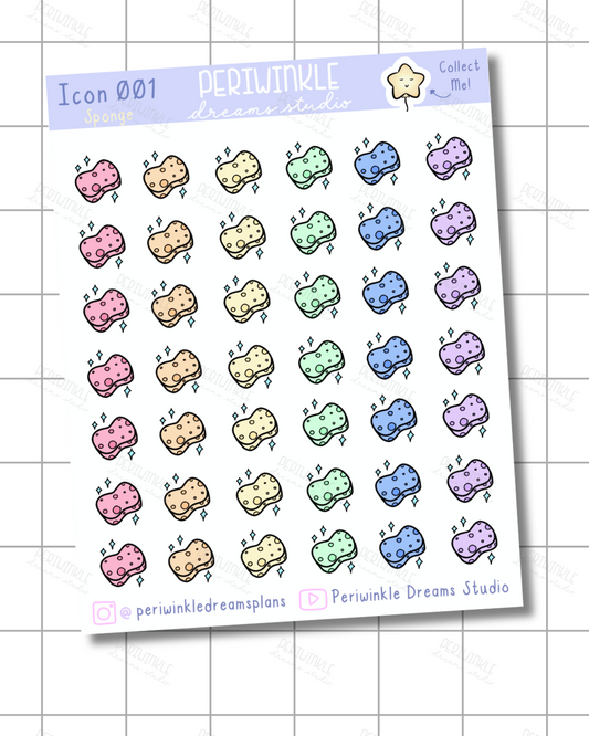 Sponge Icon Planner Stickers