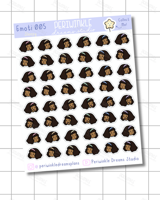 Sleepy Kiki Emoti Stickers