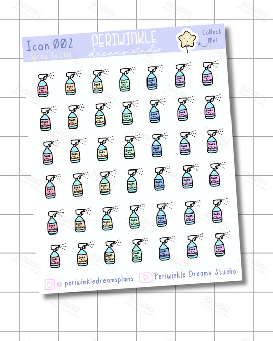 Spray Bottle Icon Planner Stickers