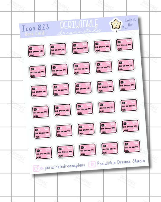 Bank Card Icon Planner Stickers