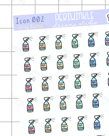 Spray Bottle Icon Planner Stickers