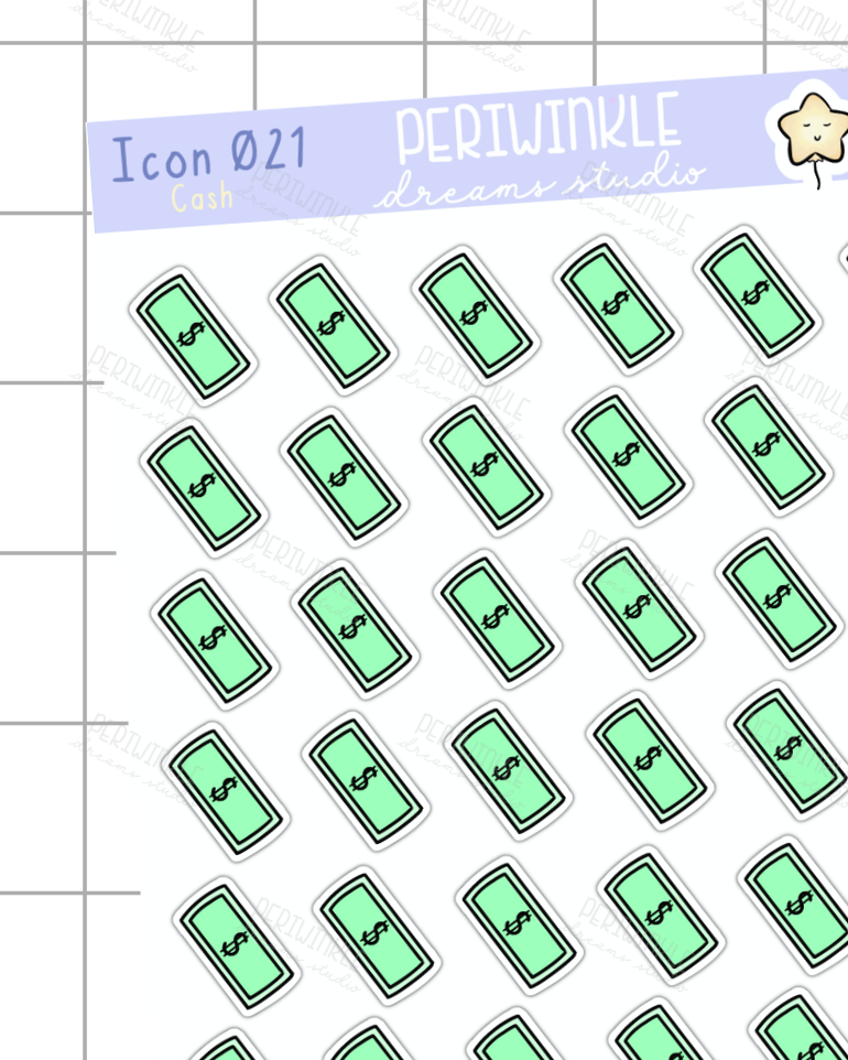 Cash Icon Planner Stickers