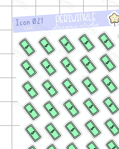 Cash Icon Planner Stickers