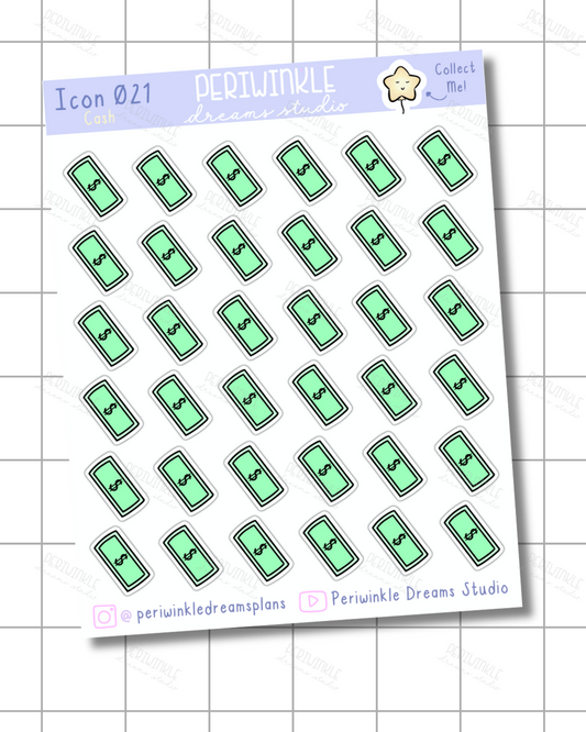 Cash Icon Planner Stickers