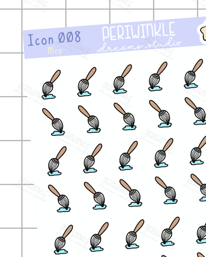 Mop Icon Planner Stickers