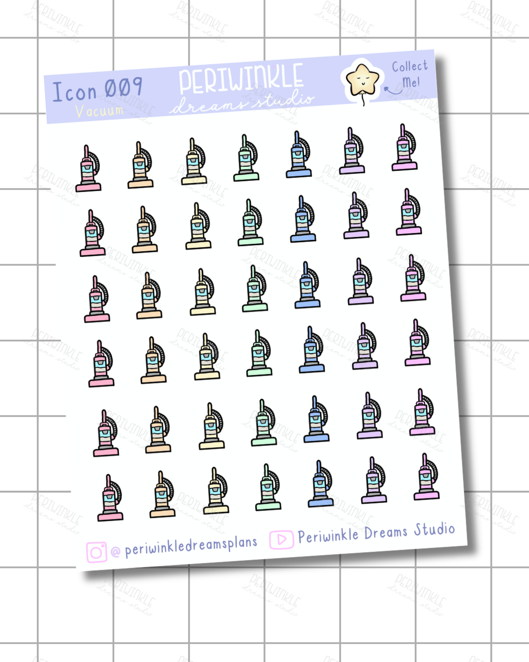 Vacuum Icon Planner Stickers