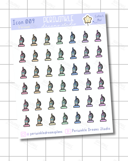 Vacuum Icon Planner Stickers