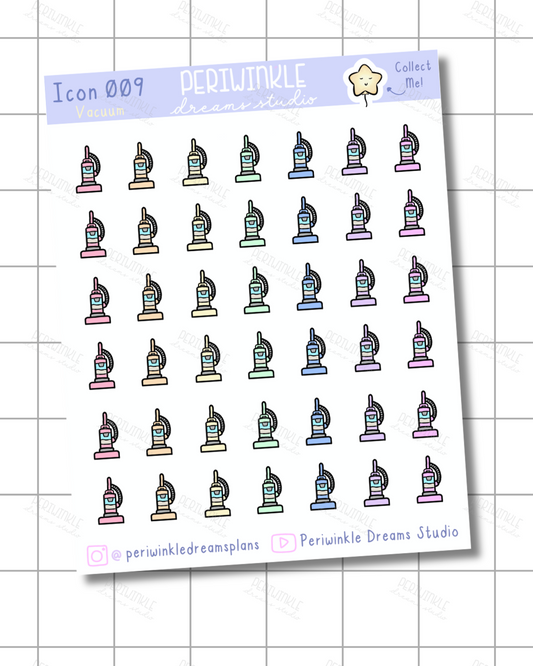 Vacuum Icon Planner Stickers