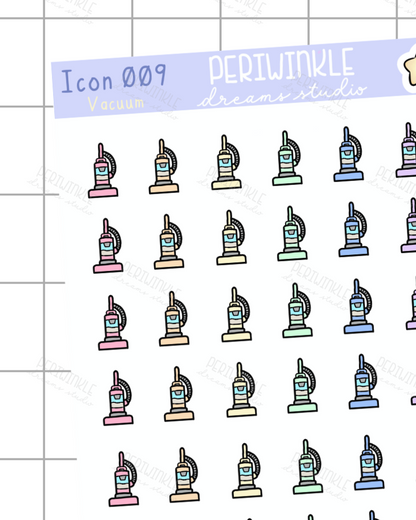 Vacuum Icon Planner Stickers