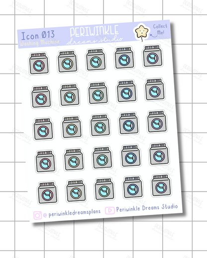 Washing Machine Icon Planner Stickers