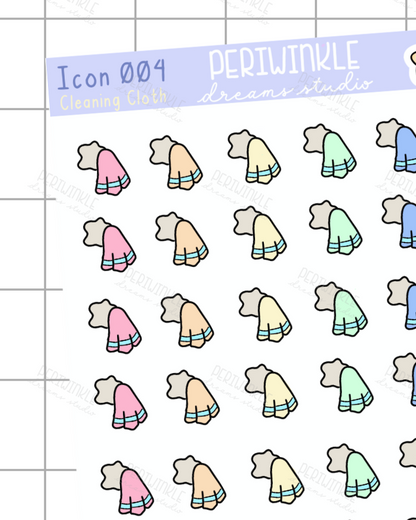 Cleaning Cloth Icon Planner Stickers