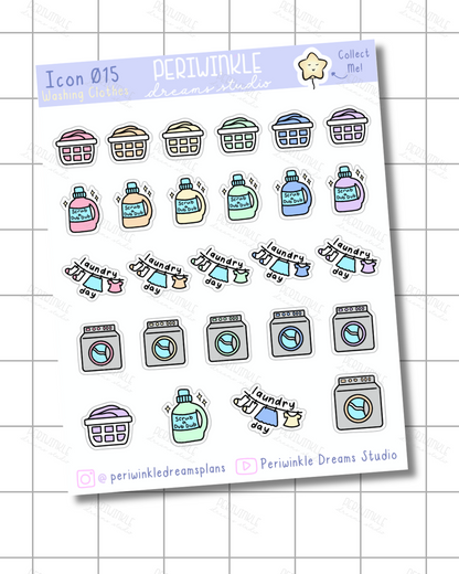 Laundry Icon Planner Stickers
