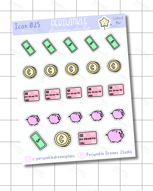 Money Icon Planner Stickers