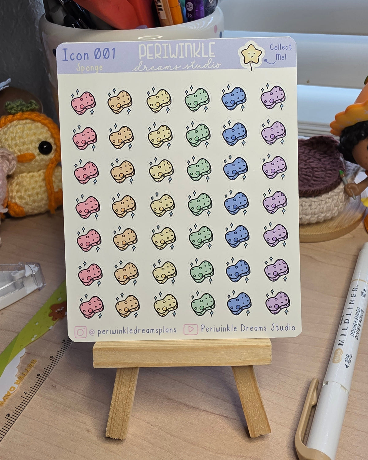 Sponge Icon Planner Stickers
