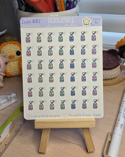 Spray Bottle Icon Planner Stickers