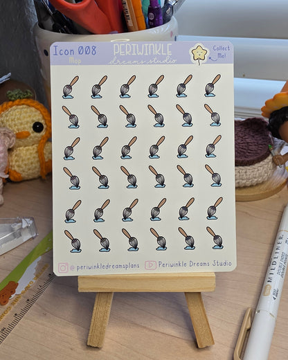 Mop Icon Planner Stickers