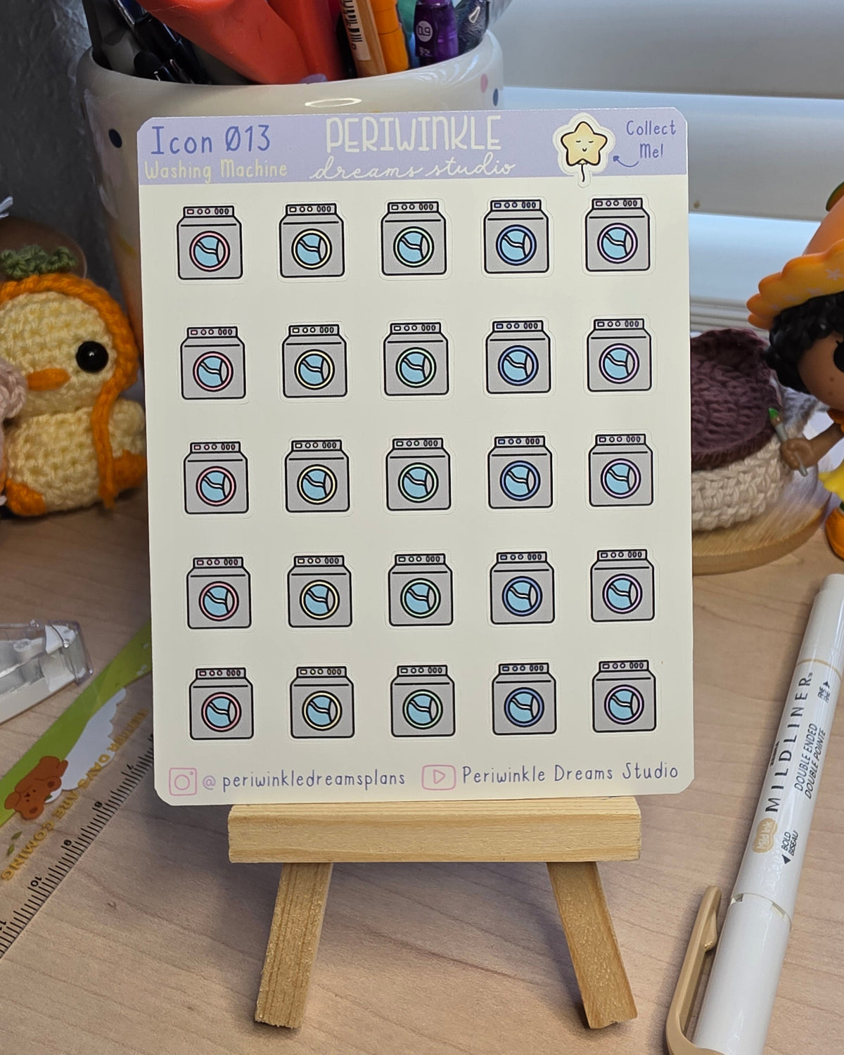 Washing Machine Icon Planner Stickers