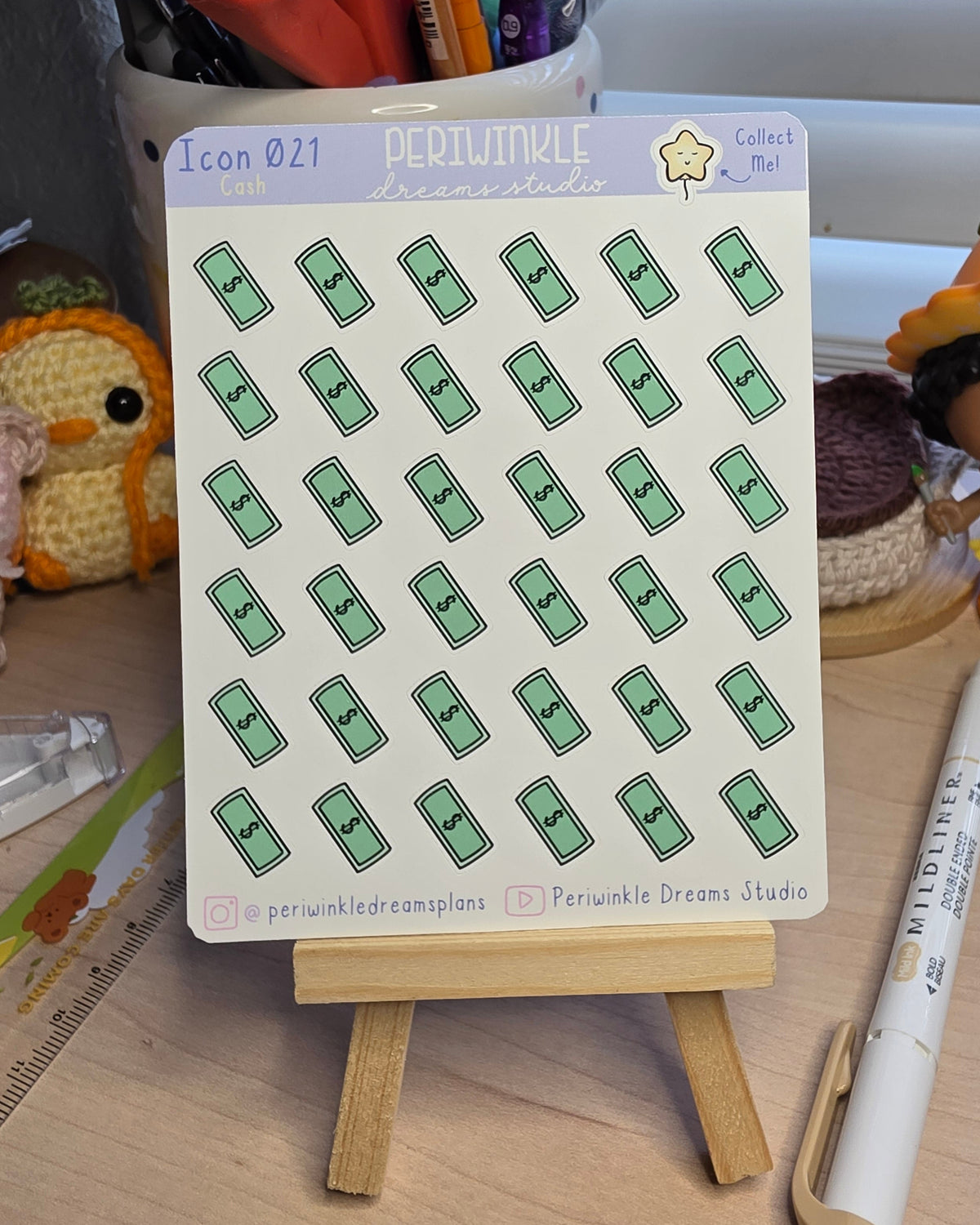 Cash Icon Planner Stickers