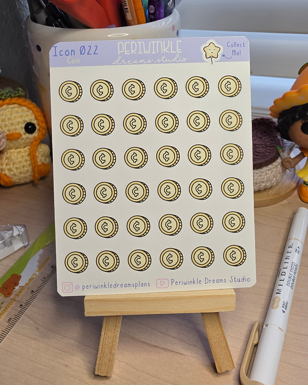 Coin Icon Planner Stickers