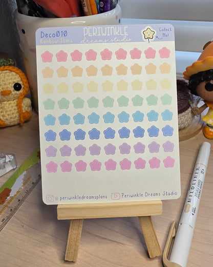 Rainbow Star Deco Stickers