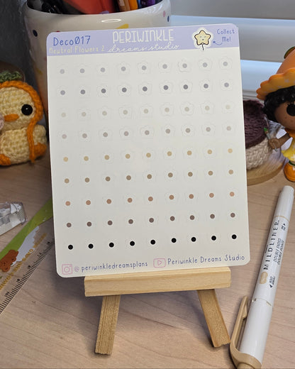 Neutral Flower 2 Deco Stickers