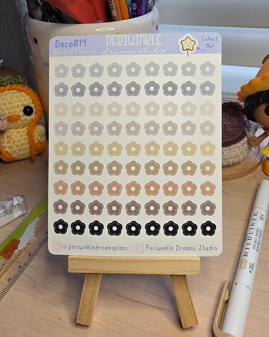 Neutral Flower 1 Deco Stickers