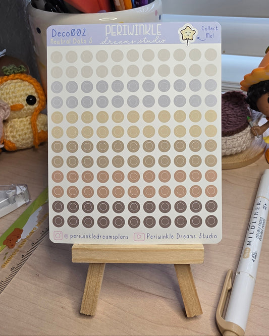 Small Neutral Dot Deco Stickers