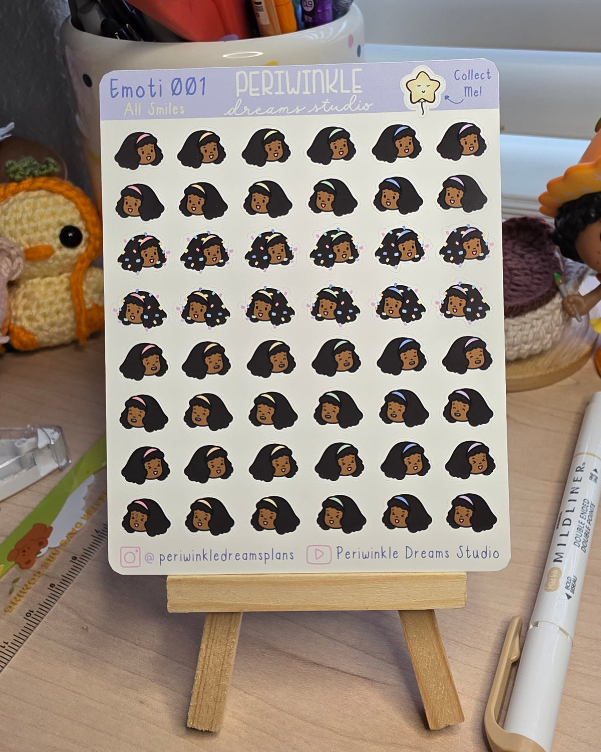All Smiles Kiki Emoti Stickers
