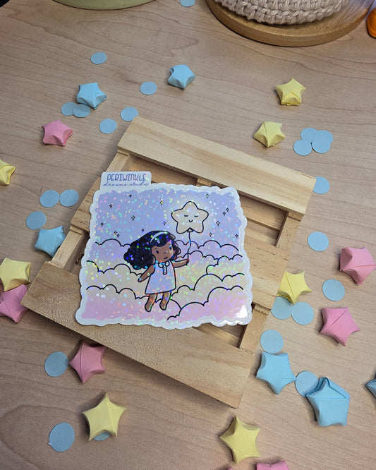 Periwinkle Dreams Die Cut Sticker