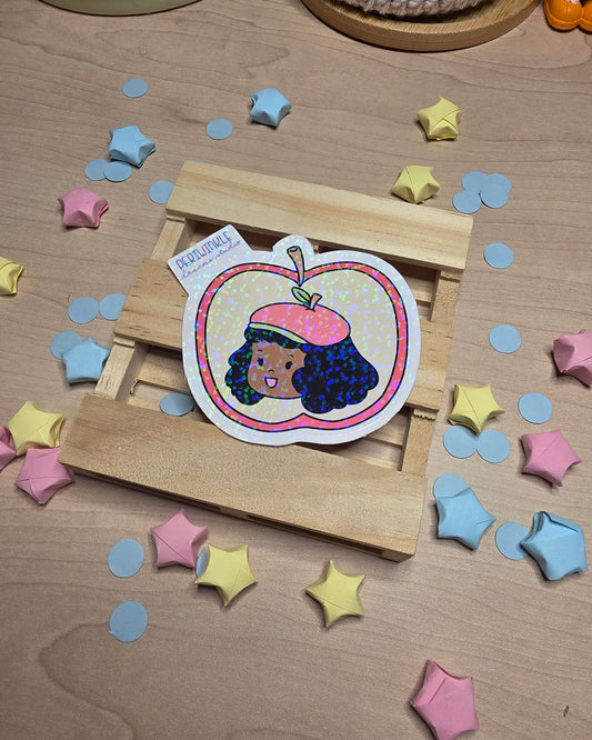 Apple Head Die Cut Sticker