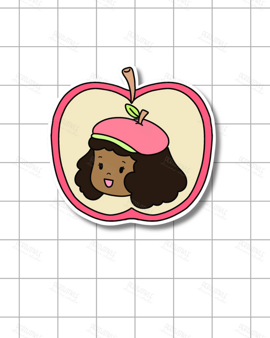 Apple Head Die Cut Sticker