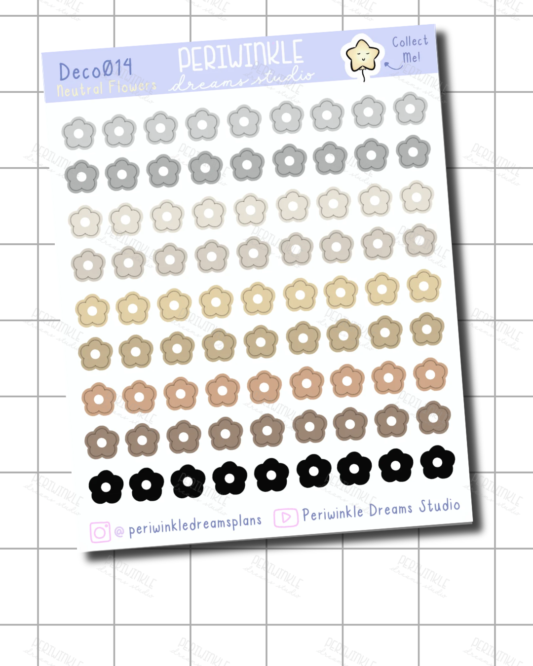 Neutral Flower 1 Deco Stickers