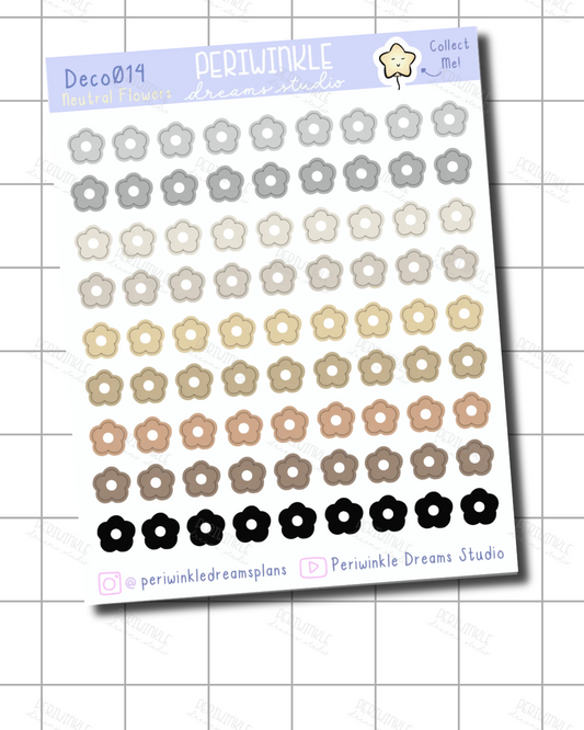 Neutral Flower 1 Deco Stickers