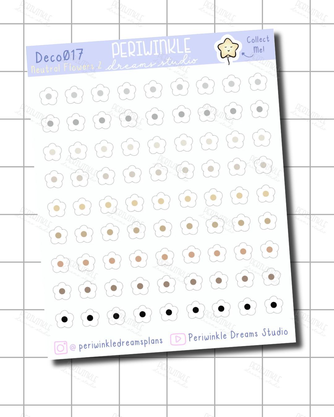Neutral Flower 2 Deco Stickers